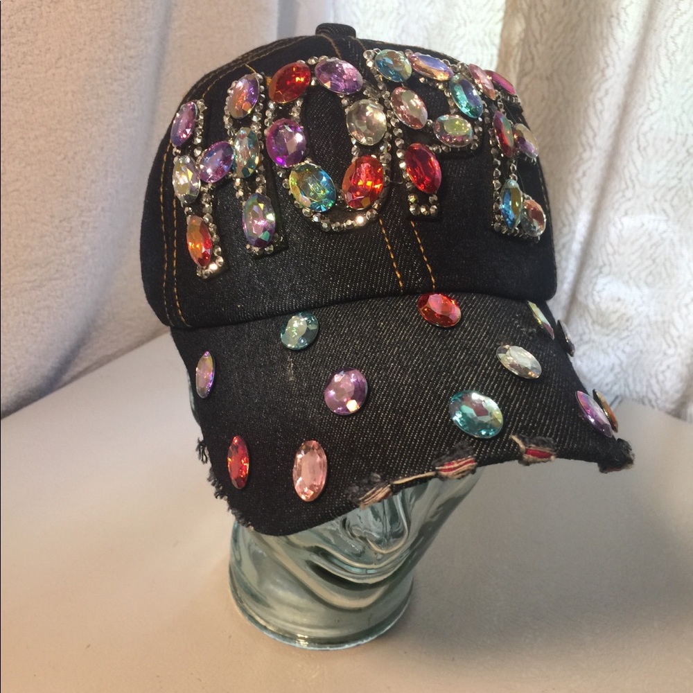 Colorful “Hope” Bling Denim Baseball Cap